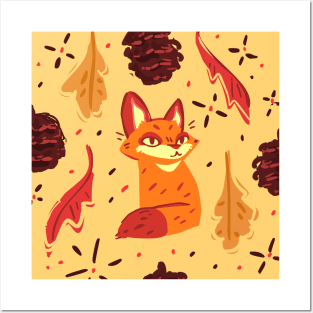 Fall Fox Vibes Posters and Art